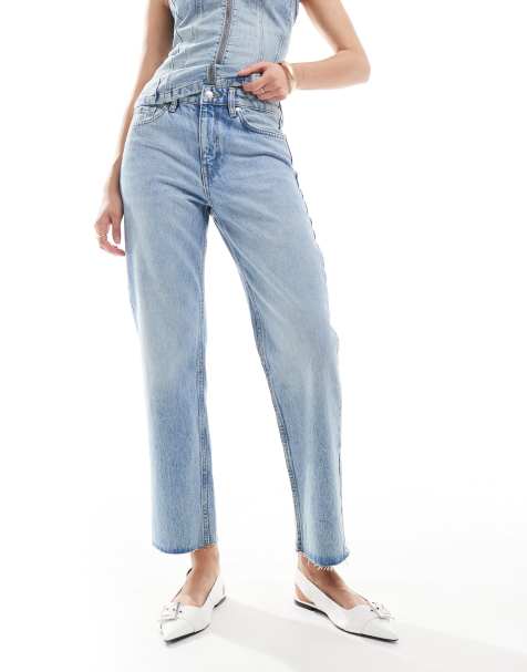 Mango co-ord slim jeans in light blue - view 1