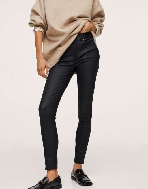 asos coated skinny jeans