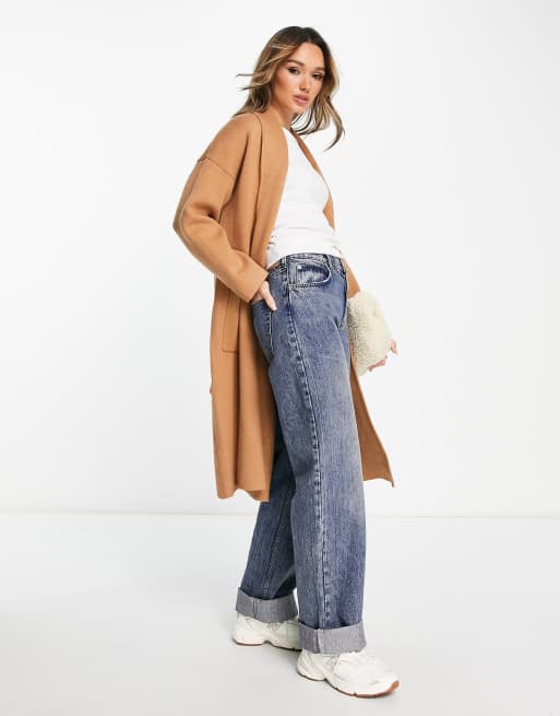 Mango coatigan in brown | ASOS