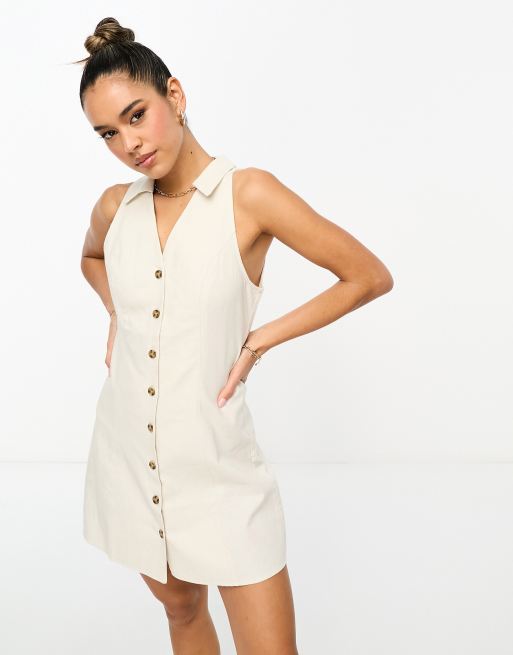 Mango button cheap down dress