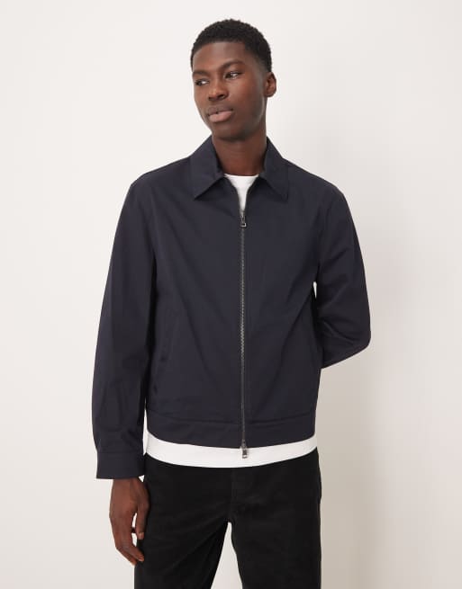 Mango collared jacket in navy