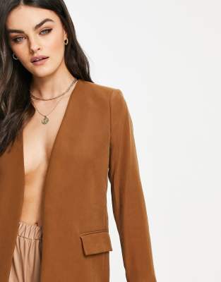 mango brown blazer