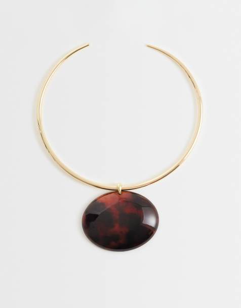 Mango - Collier à gros pendentif - Doré - view 1