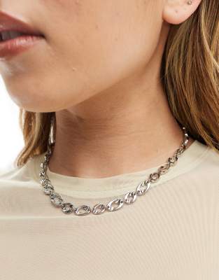 Mango - Collier à maillons chunky - Argenté