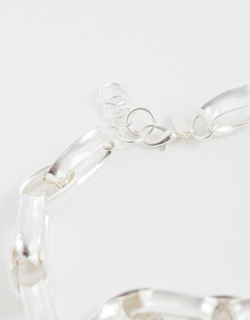 Mango - Collier à maillons chunky - Argenté, 3 de 4