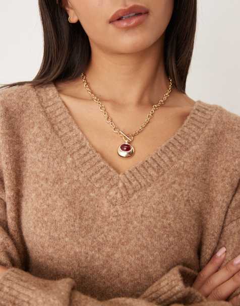 Mango - Collier avec barre en T - Doré - view 1