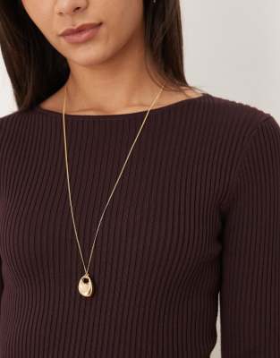 Mango - Collier chaîne à pendentif goutte d'eau - Doré