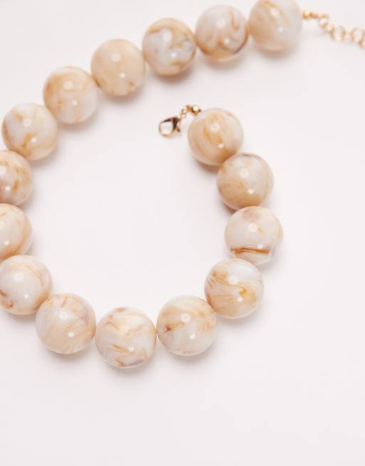 Mango MAXI BALL - Collier - beige