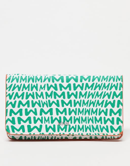 Mango - Colori - Portefeuille - Vert et blanc
