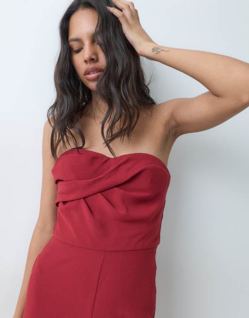 Mango combinaison ajustée à bandeau rouge foncé, 3 de 5
