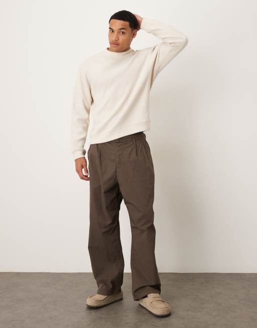 Mango compact knit mock neck jumper in ecru, 2 of 5