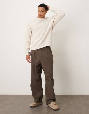 Mango Compact Knit Mock Neck Sweater In Neutral