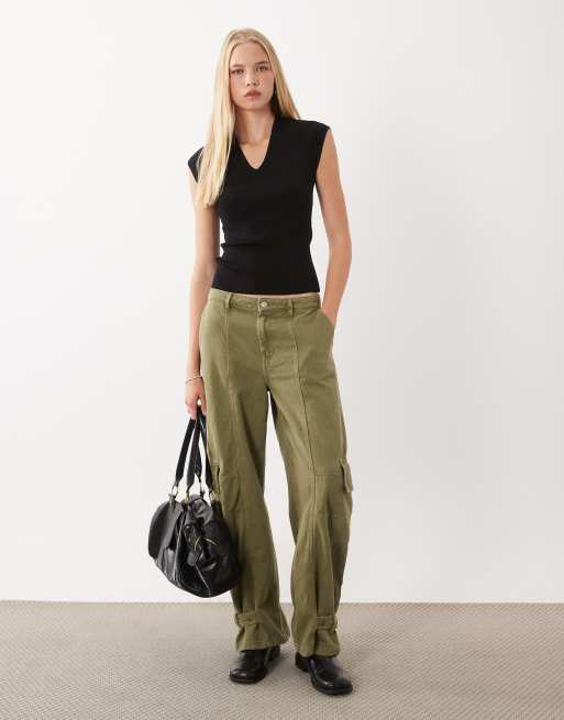 Mango compact knit v neck sleeveless top in black, 2 of 4