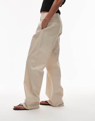 Mango Concealed Button Slim Pants In Neutral