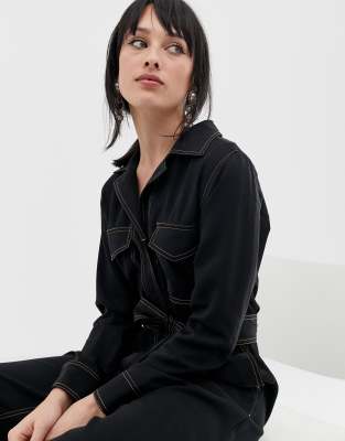 mango denim boiler suit