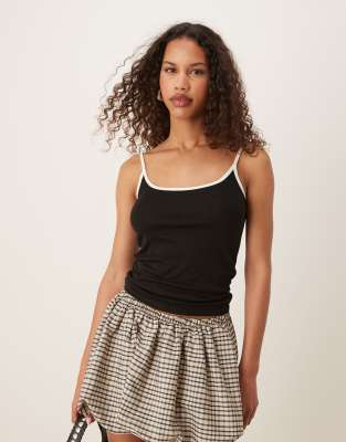 Mango Contrast Trim Slim Fit Tank Top