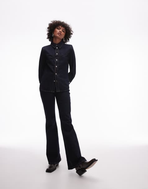 Mango - Coordinato blu scuro con camicia western e jeans - view 1