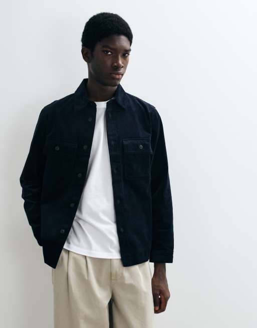 Mango cord overshirt in navy , 2 of 5