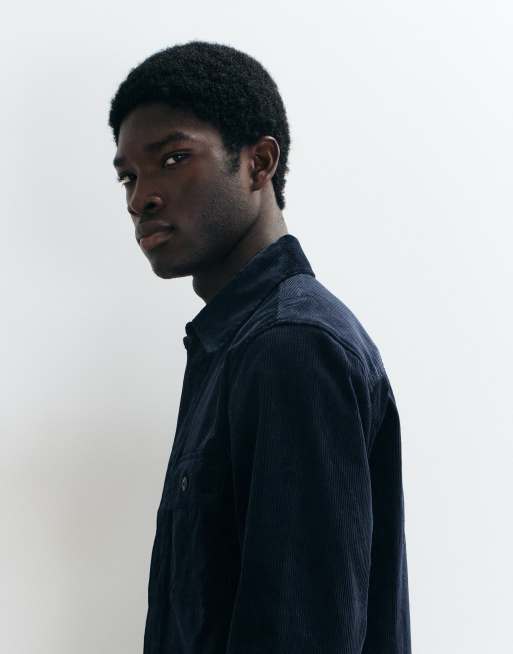 Mango cord overshirt in navy , 3 of 5