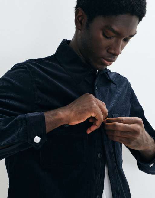 Mango cord overshirt in navy , 4 of 5