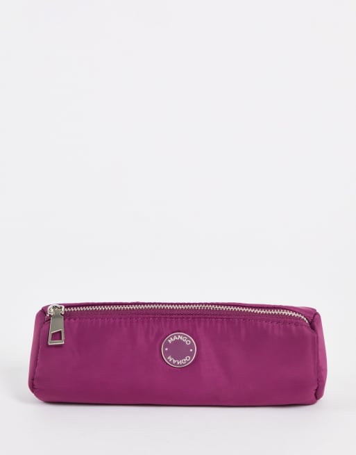 Mango cosmetic bag in purple