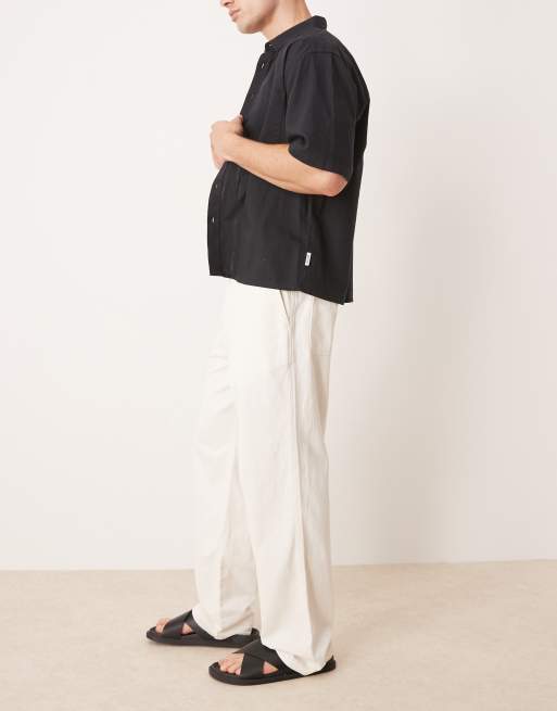 Mango cotton and linen mix straight jean in natural, 2 of 5
