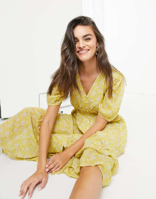 Mango hotsell yellow dress