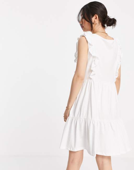 Mango frill cotton discount dress