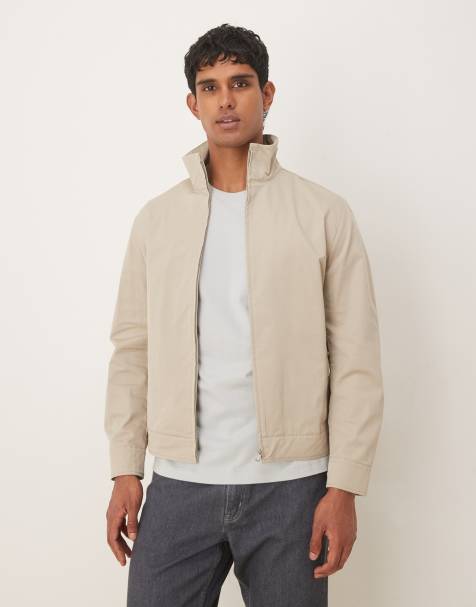 Mango cotton mix jacket in beige - view 1