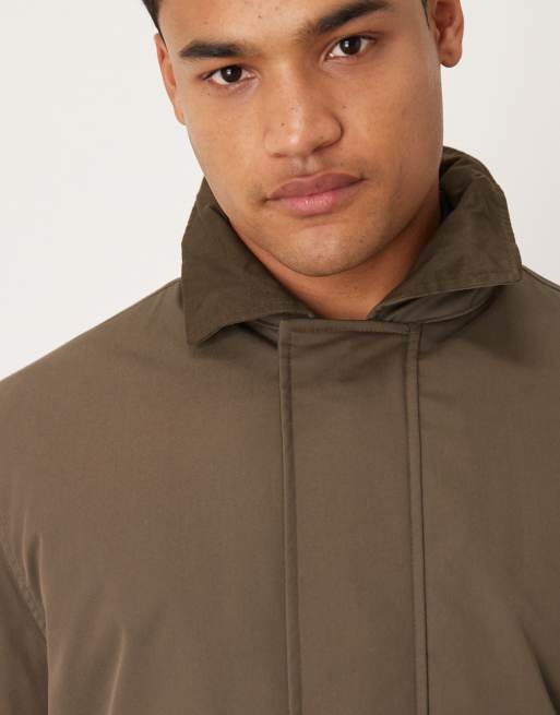 Mango cotton mix parka jacket in dark green, 5 of 5