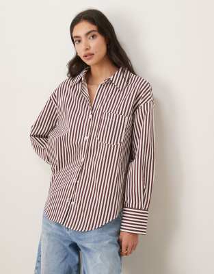 Mango Cotton Mix Structured Shirt In Blue