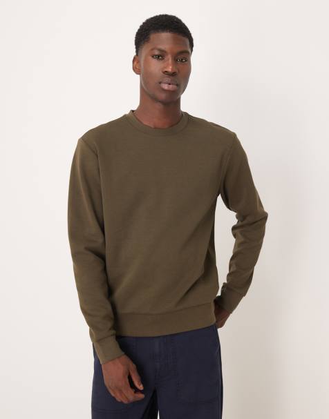 Mango cotton mix sweatshirt in dark green - view 1