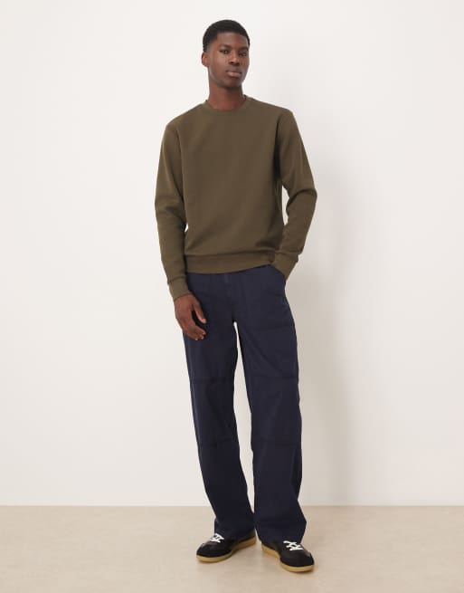 Mango cotton mix sweatshirt in dark green, 2 of 5