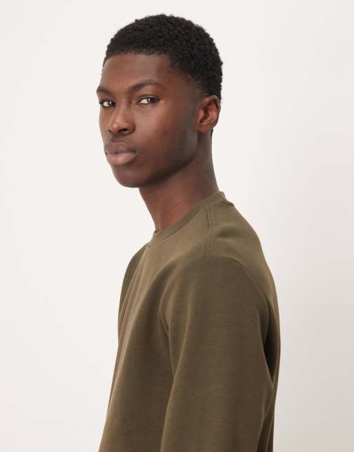 Mango cotton mix sweatshirt in dark green, 4 of 5