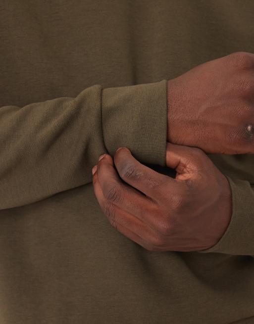 Mango cotton mix sweatshirt in dark green, 5 of 5