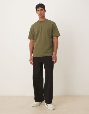 Mango Cotton Mix T-shirt In Green