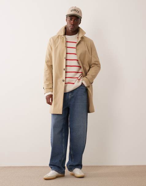 Mango cotton mix trench coat in beige - view 1