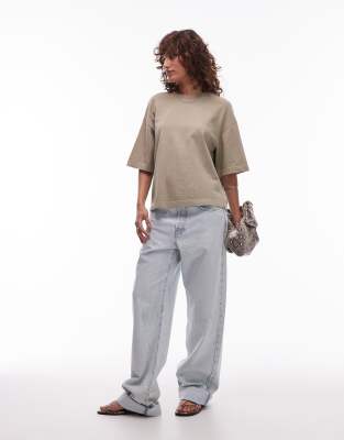 Shop Mango Cotton Premium Boxy Drop Sleeve T-shirt