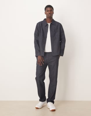 Mango Cotton Relaxed Shacket In Blue