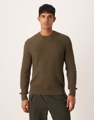 Mango Cotton Round Neck Sweater In Animal Print