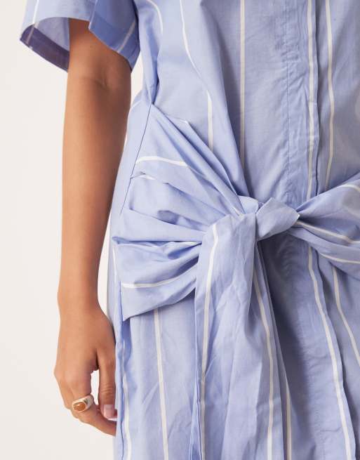 backless beach dress for women Florence tie-up dress-Blue main image 0