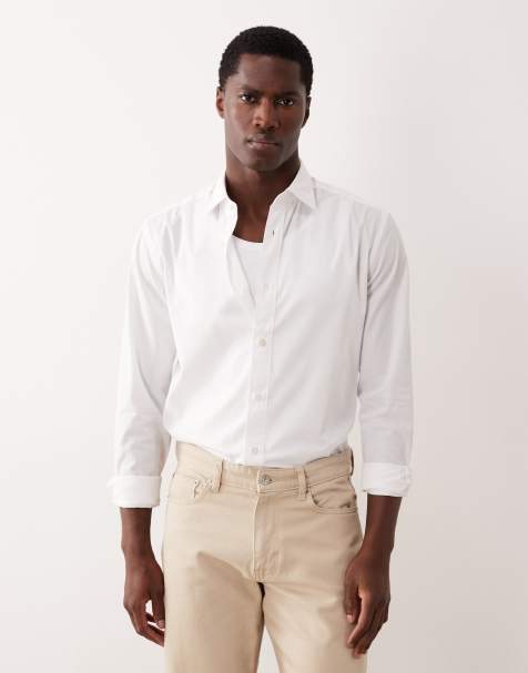 Mango cotton shirt in white - view 1