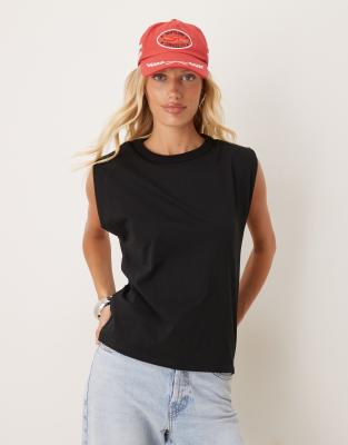 Mango Cotton Sleeveless T-shirt