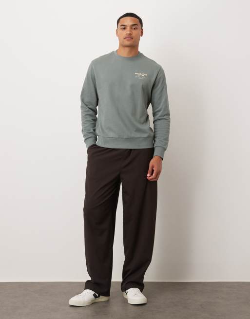 Mango cotton sweatshirt with Seoul graphic in green, 2 of 5