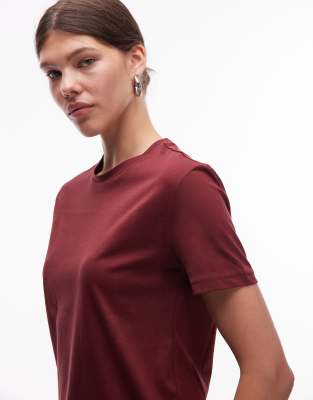 Mango Cotton T-shirt In Red