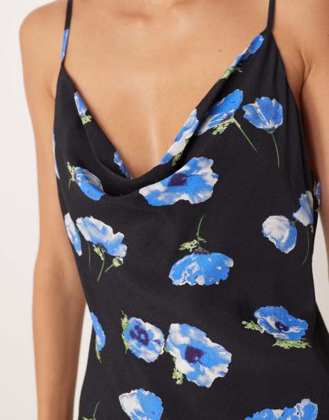 Mango cowl neck maxi dress in floral print - view 2