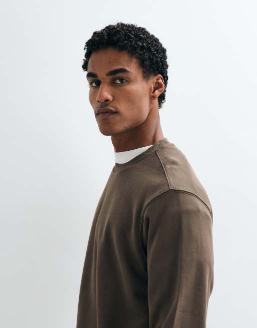 Mango crew neck sweatshirt in brown, 4 of 5