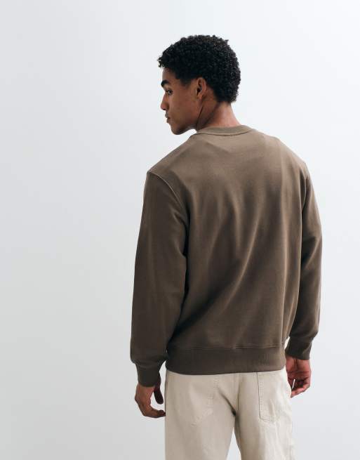 Mango crew neck sweatshirt in brown, 5 of 5