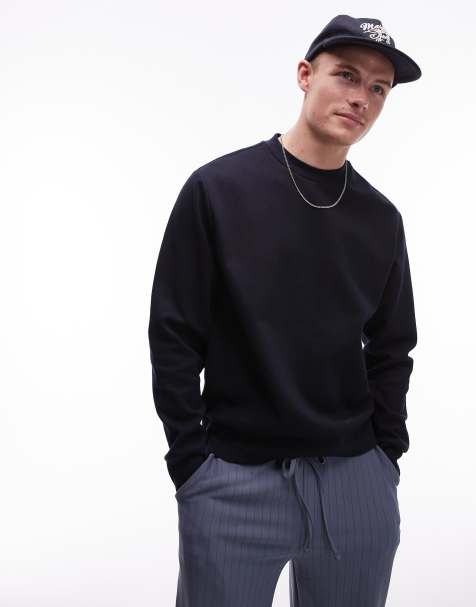 Mango crewneck sweatshirt in navy - view 1