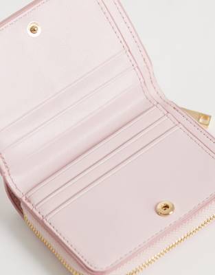 Mango Croc Effect Small Wallet In Pink